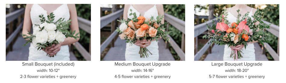 St. Pete Elopement Florals - Size Options Available From Arms of Persephone